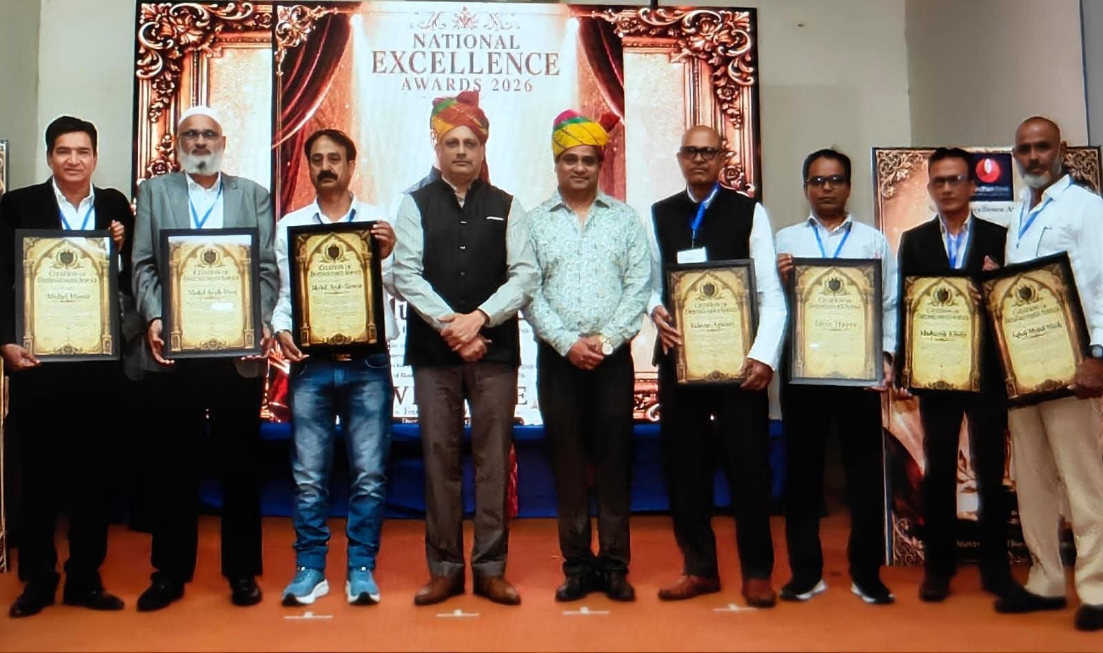 डायर कम्युनिटी सोसायटी द्वारा आयोजित नेशनल एक्सीलेंस अवार्ड में मुस्लिम शख्सियतों का सम्मान