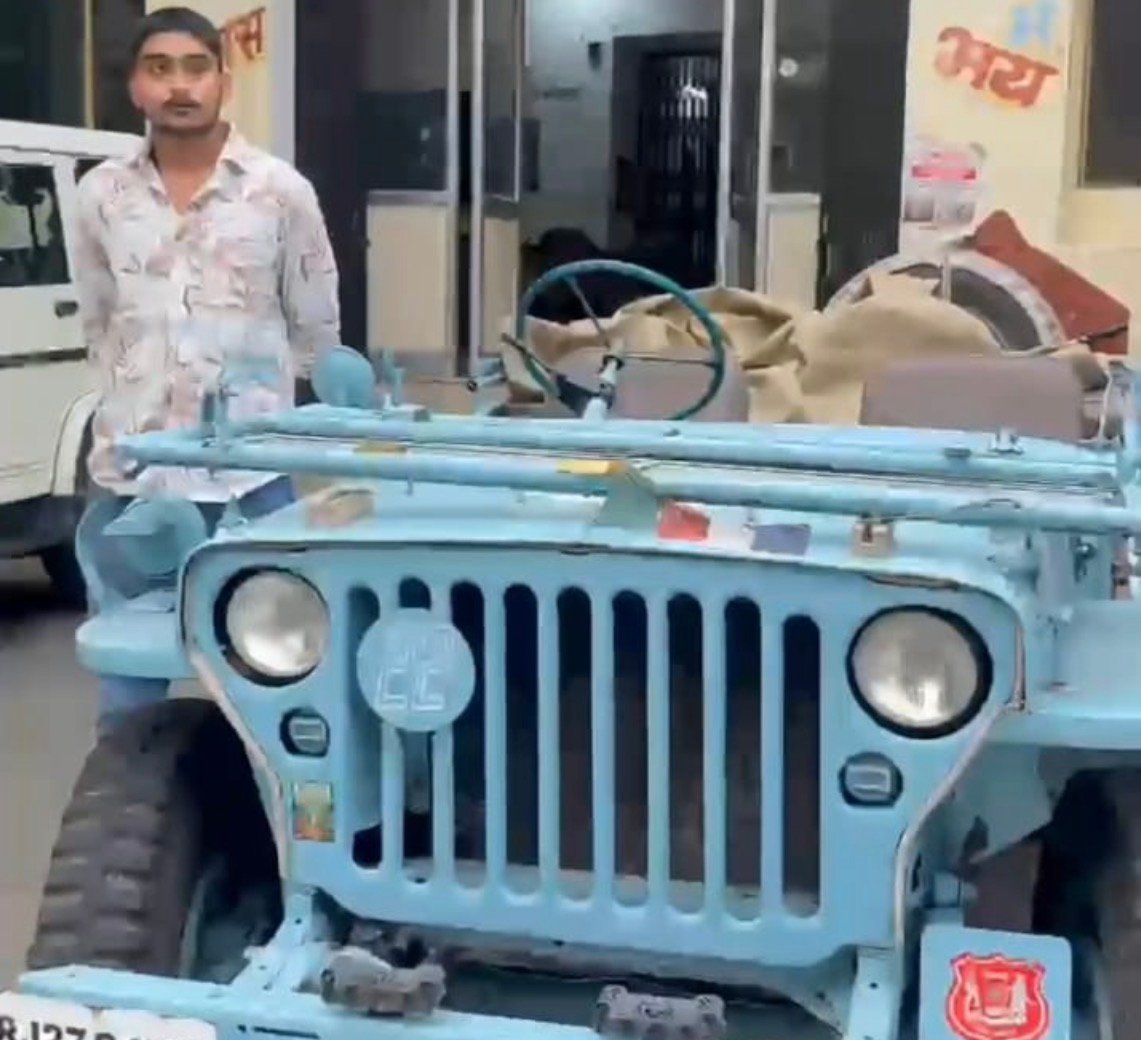 खतरनाक स्टंट जीप चालक को पड़ा महंगा, पुलिस ने गाड़ी जब्त की, स्टंटबाज ने मांगी माफी